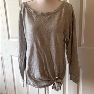 Hinge (Nordstrom) Gray Tie Knot Sweatshirt
